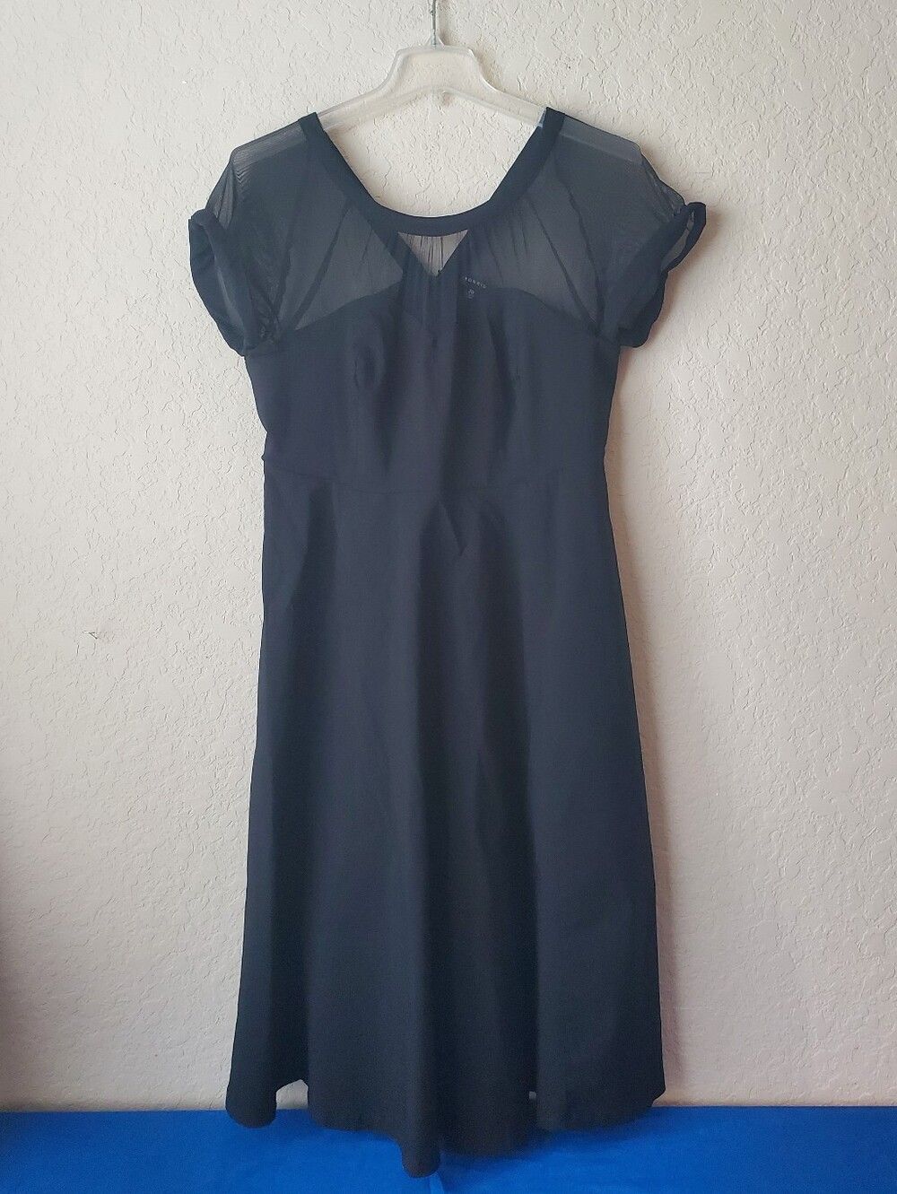 Torrid Black Illusion Mesh Midi Swing Dress Plus Size 20 Retro Rockabilly LBD